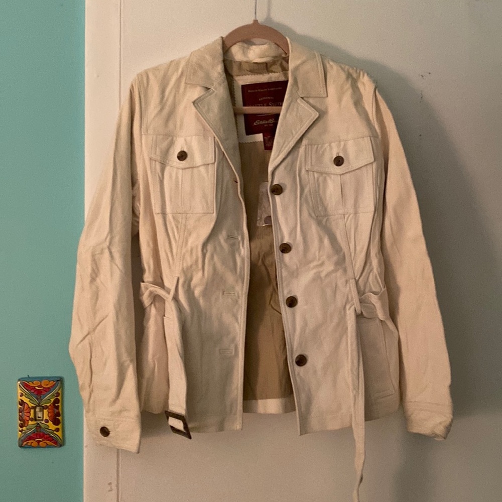 Suede ecru jacket brand new with tags